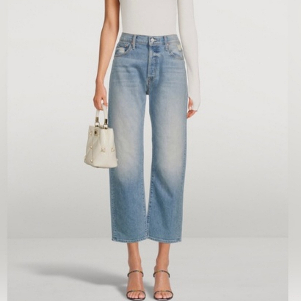 Mother Superior The Ditcher Crop Resting Beach Face Jeans Womens Sz 31